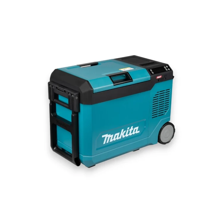Makita CW006G chłodziarko-ogrzewacz podczas pracy na budowie-Photoroom.webp