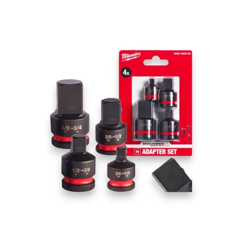 Milwaukee 4932480356 zestaw adapterów do nasadek udarowych 1_4 3_8 1_2 3_4 4 sztuki-Photoroom.webp