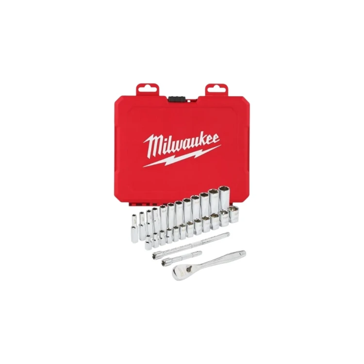 Milwaukee 4932464943 zestaw nasadek 1_4 cala z grzechotką 28 elementów-Photoroom.webp