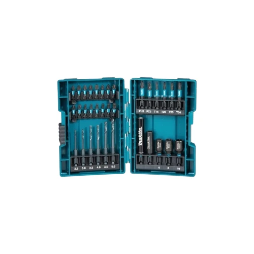 Makita B-66896 IMPACT BLACK zestaw 33 bitów, nasadek i wierteł HSS-G 1_4 cala w kasecie-Photoroom.webp