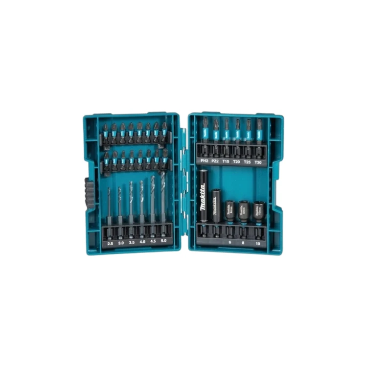 Makita B-66896 IMPACT BLACK zestaw 33 bitów, nasadek i wierteł HSS-G 1_4 cala w kasecie-Photoroom.webp