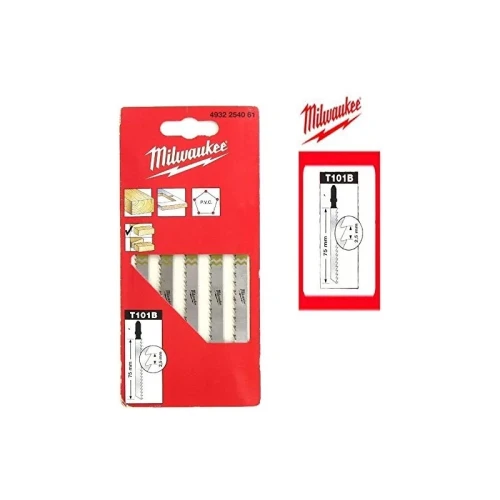Milwaukee T101B brzeszczoty do wyrzynarki do drewna 75 mm 5 sztuk 4932254061