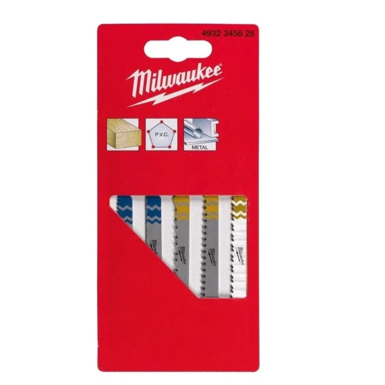 Milwaukee 4932345825 zestaw 5 brzeszczotów do wyrzynarki do drewna i metalu