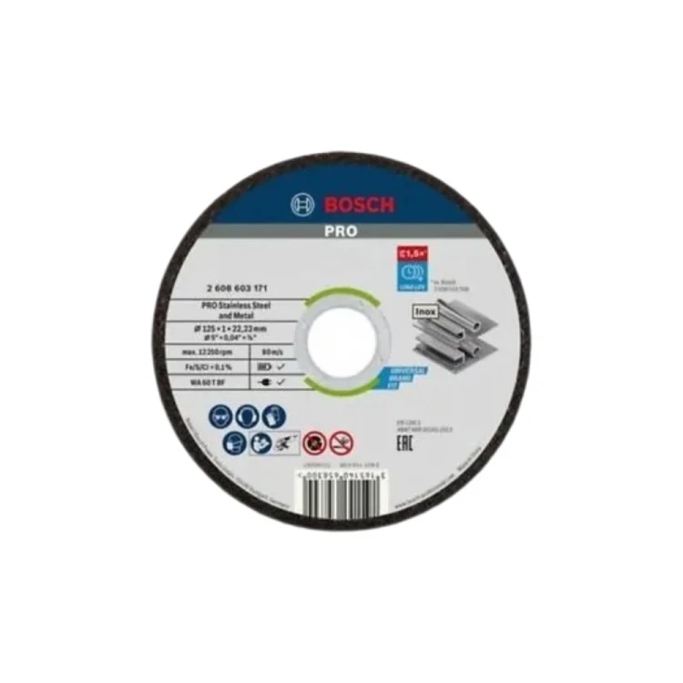 Bosch 2608603171 tarcza do cięcia INOX i metalu 125 × 1,0 × 22 mm-Photoroom.webp