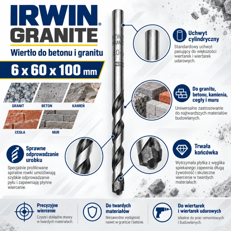 Wiertło IRWIN GRANITE do twardych materiałów (1).png