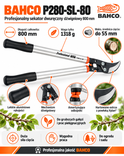 Profesjonalny sekator Bahco P280-SL-80.png