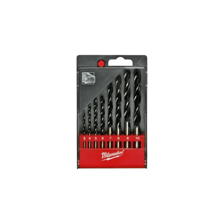 Milwaukee 4932352466 zestaw 8 wierteł do drewna o średnicach 3–10 mm z końcówką centrującą w kasecie-Photoroom.webp