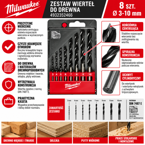 Infografika zestawu wierteł do drewna Milwaukee (1).png