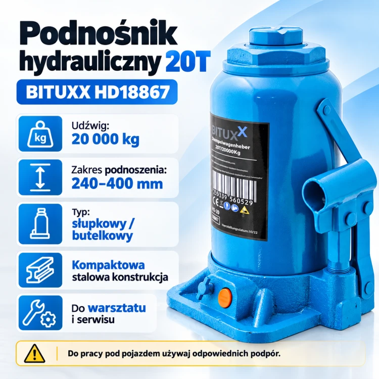 Profesjonalny podnośnik hydrauliczny BITUXX 20T.png