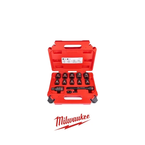 Milwaukee SHOCKWAVE IMPACT DUTY 4932480456 zestaw nasadek udarowych 1_2 cala 13 elementów stal Cr-Mo z przedłużką adapterem i przegubem-Photoroom.webp