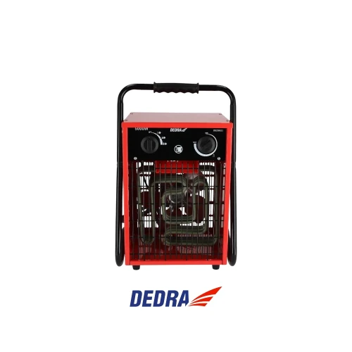 DEDRA DED9922 nagrzewnica elektryczna 5000W 400V z termostatem, czerwonym metalowym korpusem i nadmuchem 700 m³_h-Photoroom.webp