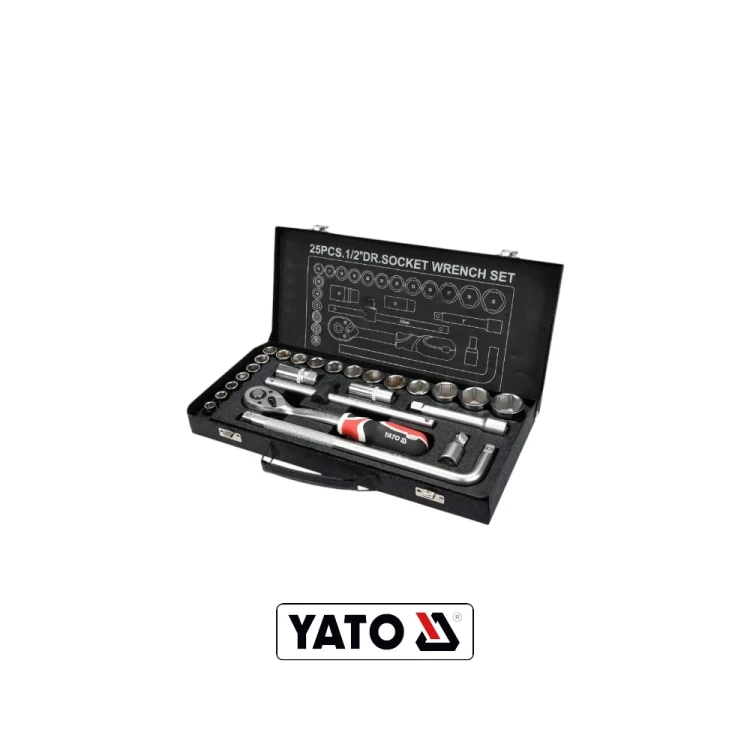 YATO YT-12671 zestaw kluczy nasadowych 25 elementów 1_2 cala 10–32 mm z grzechotką 72 zęby w walizce.webp
