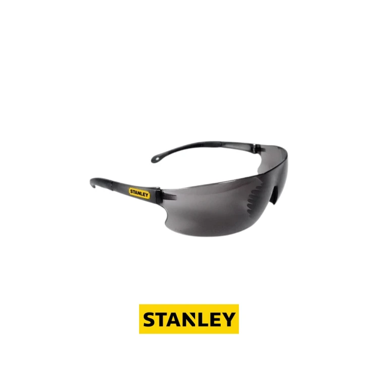 STANLEY SY120-2D Smoke bezoprawkowe okulary ochronne przyciemniane BHP z czarnymi zausznikami.-Photoroom.webp