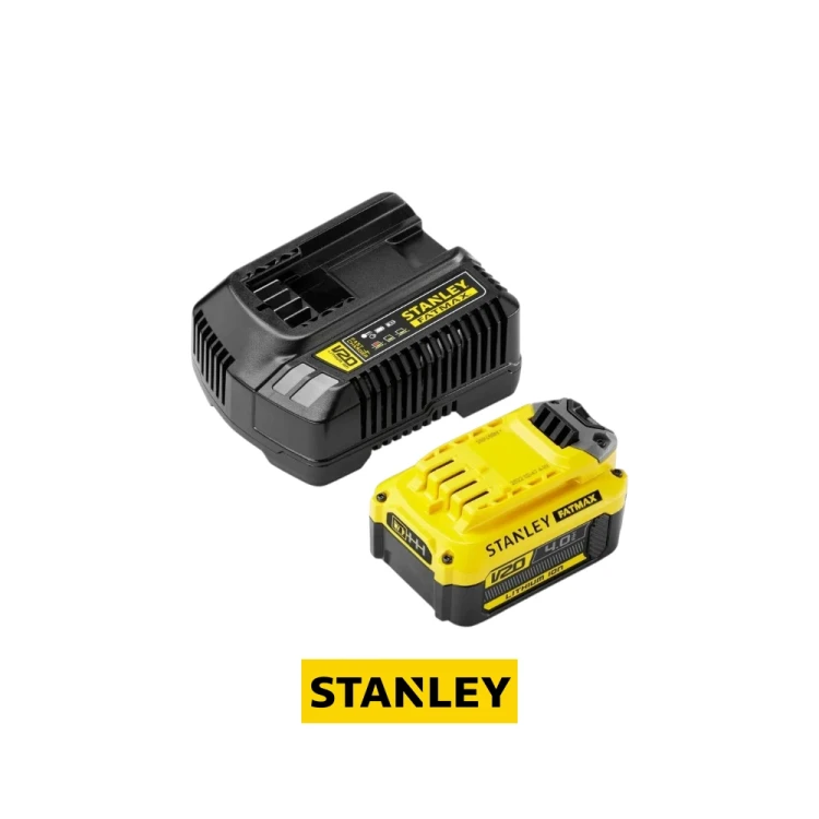 STANLEY FATMAX V20 SFMCB14M1-QW zestaw zasilający akumulator Li-Ion 18V 4,0 Ah z szybką ładowarką 4A.-Photoroom.webp