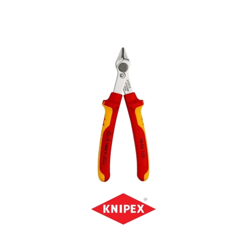 KNIPEX 78 06 125 Electronic Super Knips VDE izolowane szczypce tnące precyzyjne 125 mm do 1000 V-Photoroom.webp