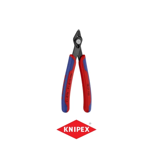 KNIPEX 78 61 125 Electronic Super Knips szczypce tnące precyzyjne 125 mm do elektroniki z czerwono-niebieskimi rękojeściami-Photoroom.webp