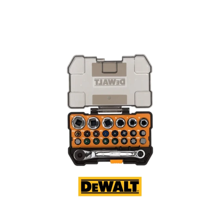 DeWalt McLaren DT70906-QZ zestaw 24 bitów i nasadek z mini grzechotką 1_4 cala w kasecie-Photoroom.webp