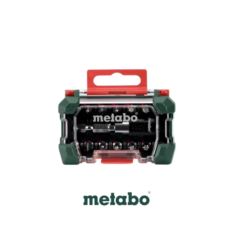 Metabo 626703000 zestaw 15 bitów SP stal S2 25 mm PH PZ TORX HEX z uchwytem magnetycznym-Photoroom.webp