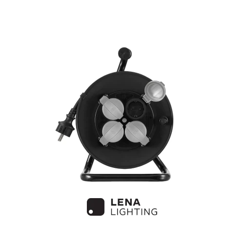 Przedłużacz bębnowy Lena Lighting 612381 25 m IP44 z czterema gniazdami i przewodem H07RN-F-Photoroom.webp