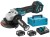 Makita DGA513RTJ szlifierka kątowa akumulatorowa 125 mm 18V LXT z dwoma akumulatorami 5,0 Ah i MAKPAC