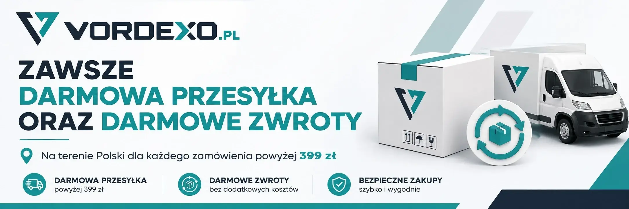 VORDEXO.PL – darmowa przesyłka i darmowe zwroty na terenie Polski dla zamówień powyżej 399 zł, szybka i bezpieczna dostawa.