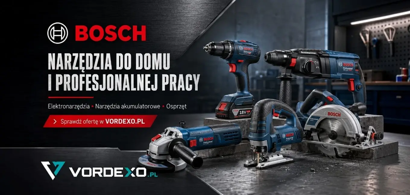 Baner Bosch – elektronarzędzia, narzędzia akumulatorowe i osprzęt Bosch Professional w sklepie VORDEXO.PL