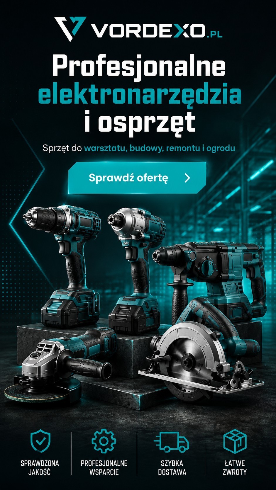 Vordexo.pl – profesjonalne elektronarzędzia, osprzęt i narzędzia akumulatorowe do warsztatu, budowy, remontu i ogrodu