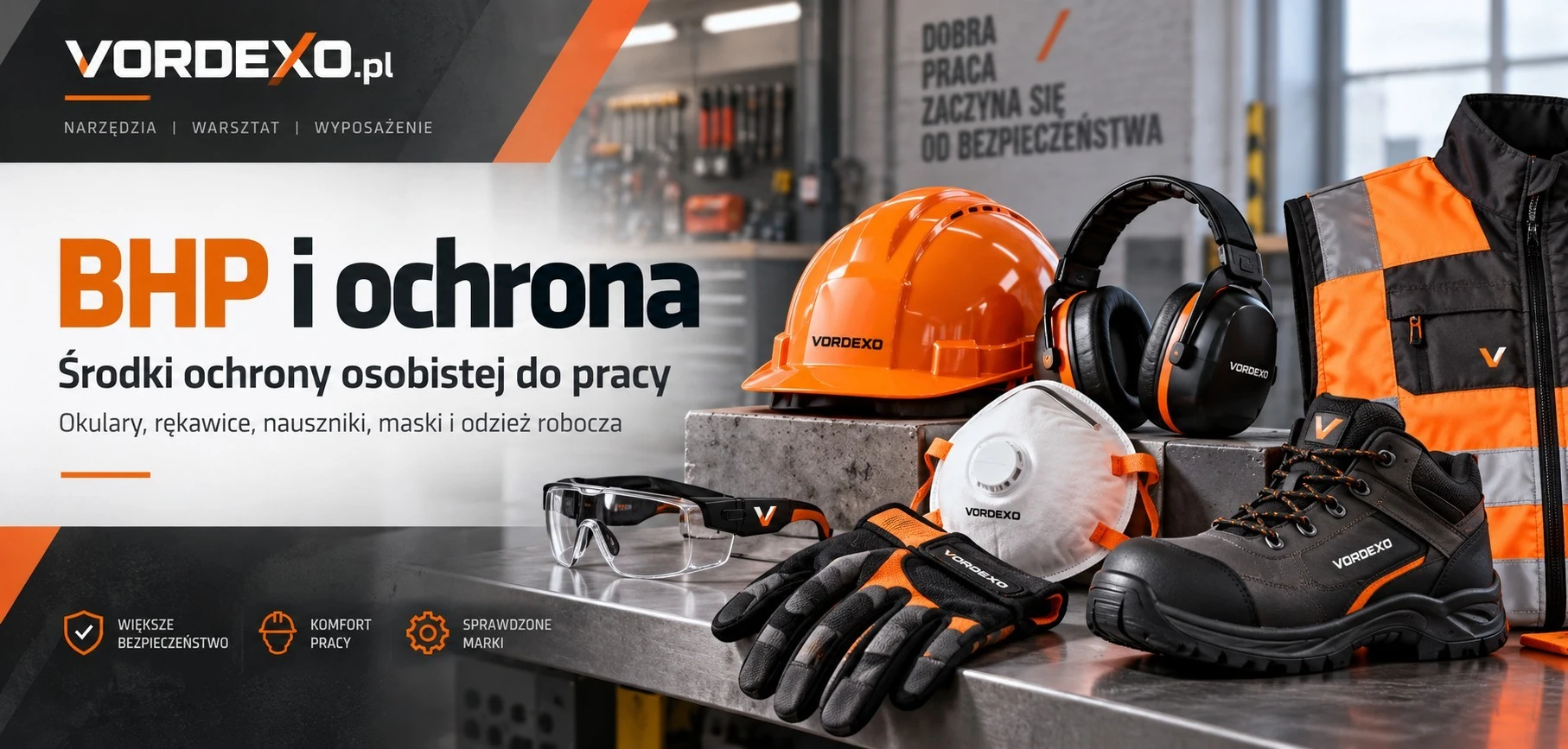 HP i ochrona – kask, okulary, nauszniki, maska, rękawice i obuwie robocze Vordexo.pl