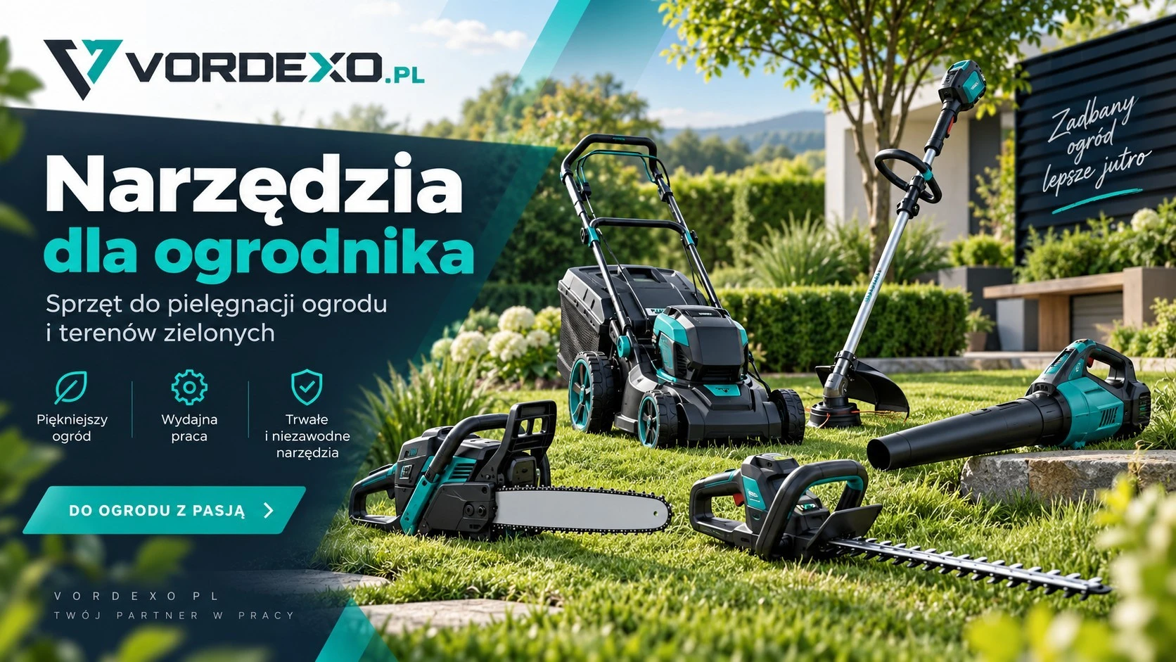 Narzędzia dla ogrodnika – kosiarka, podkaszarka, pilarka łańcuchowa, nożyce do żywopłotu i dmuchawa do pielęgnacji ogrodu | Vordexo.pl