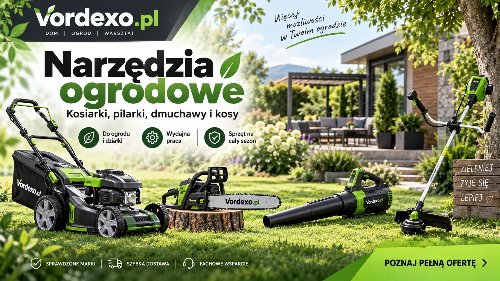 Narzędzia ogrodowe – kosiarki, pilarki, dmuchawy i kosy do pielęgnacji ogrodu – Vordexo.pl