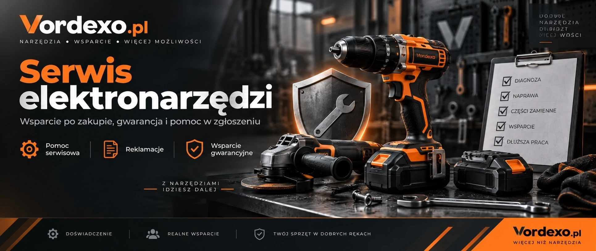Serwis elektronarzędzi Vordexo.pl – wsparcie po zakupie, gwarancja, reklamacje i pomoc serwisowa