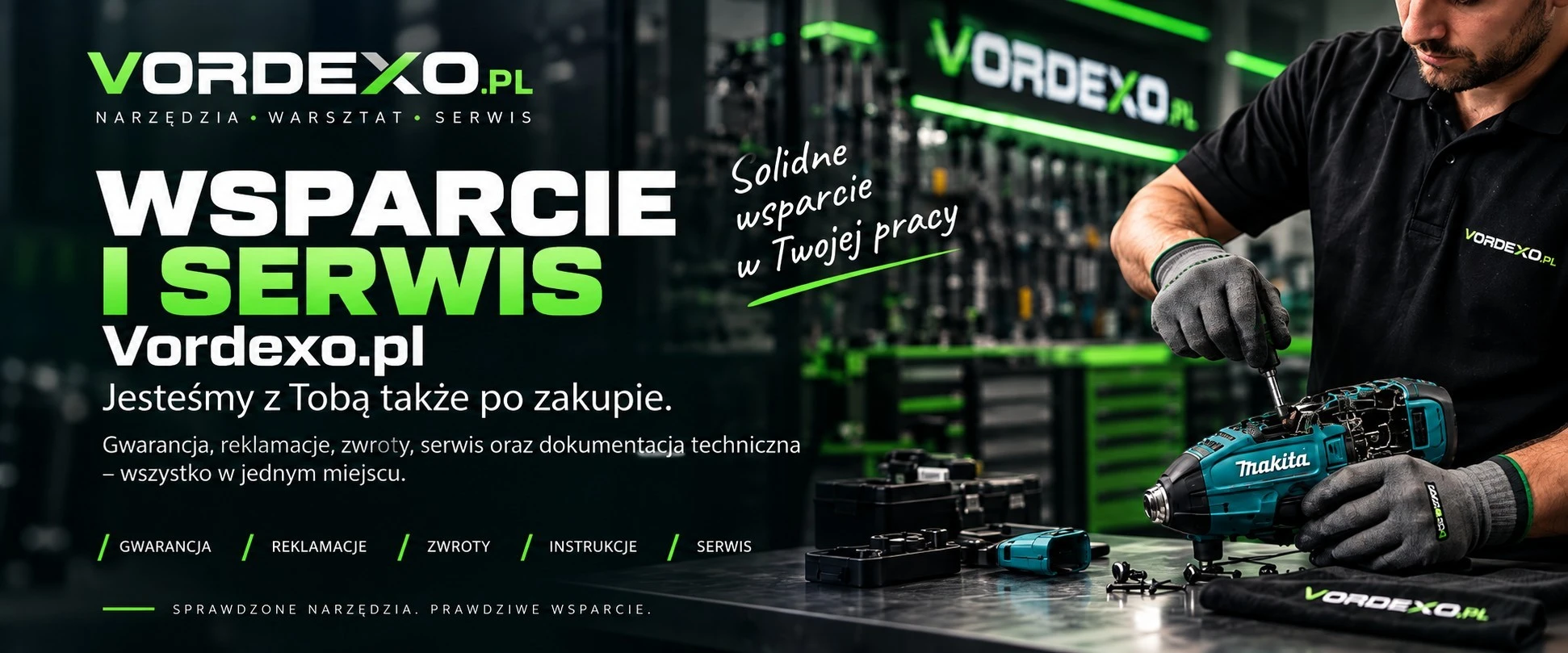 Wsparcie i serwis Vordexo.pl – gwarancja, reklamacje, zwroty, instrukcje i pomoc serwisowa dla elektronarzędzi