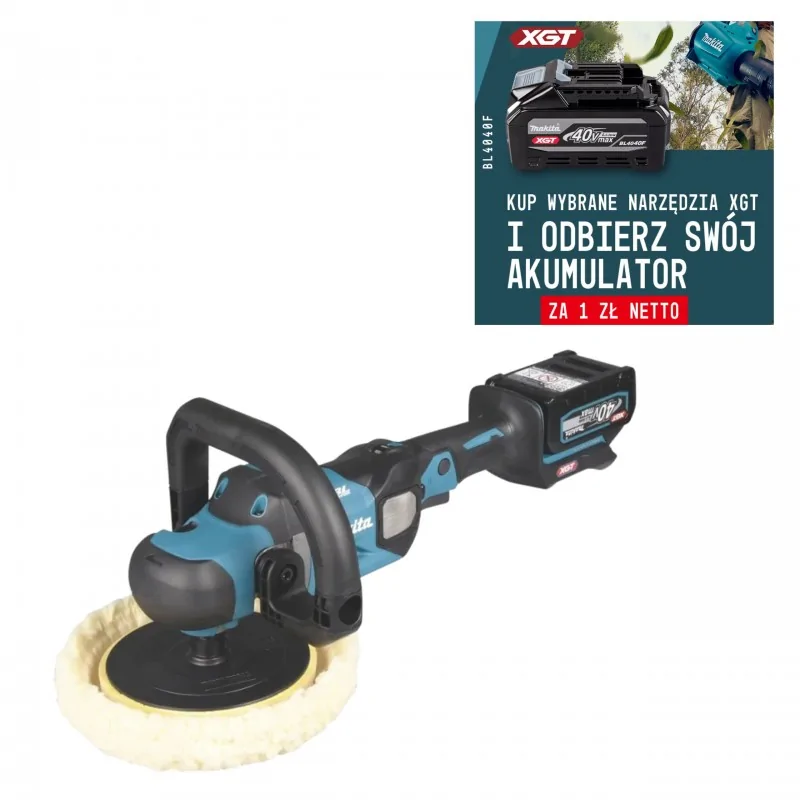 Makita PV001GZ akumulatorowa polerka 180 mm 40V max XGT do detailingu samochodowego